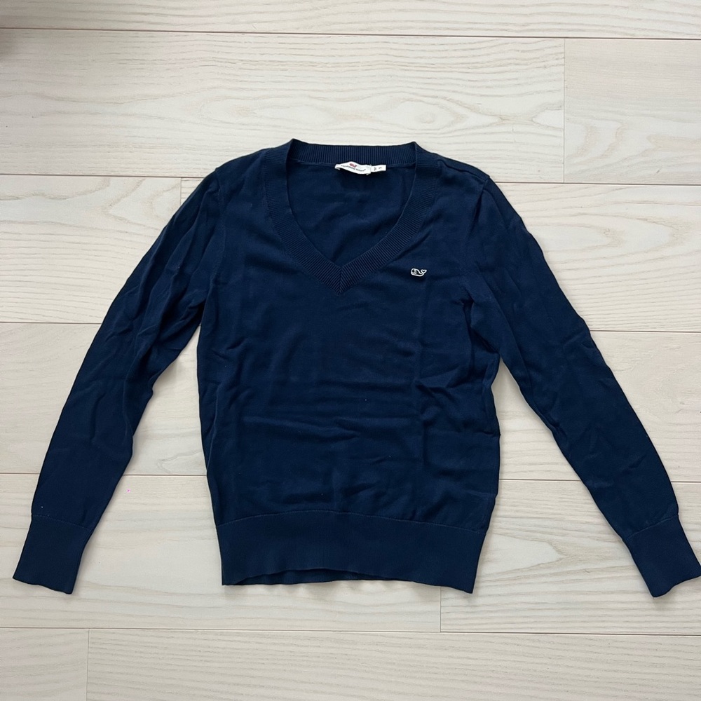 Vineyard Vines Women’s Heritage Cotton V Neck Sweater